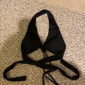 Cross tie halter bikini
